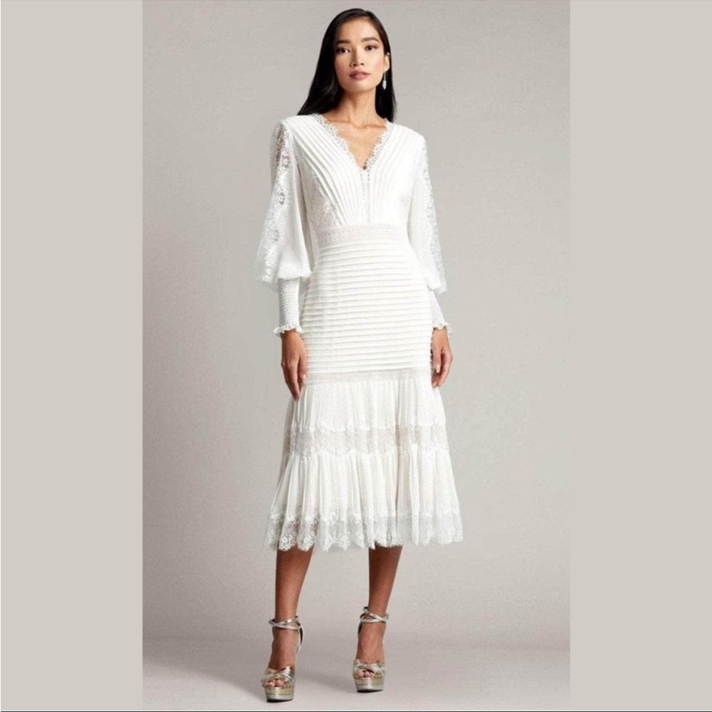 Tadashi Shoji White Lace Wedding Dress